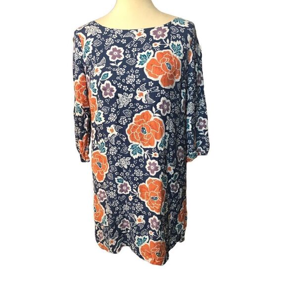 Old Navy blue mini boho floral blue dress M - Picture 2 of 13